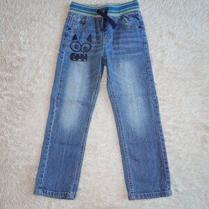 Boys Size 5 Hollywood The Jean People Blue Jeans, Elastic Waist, Monster Pockets